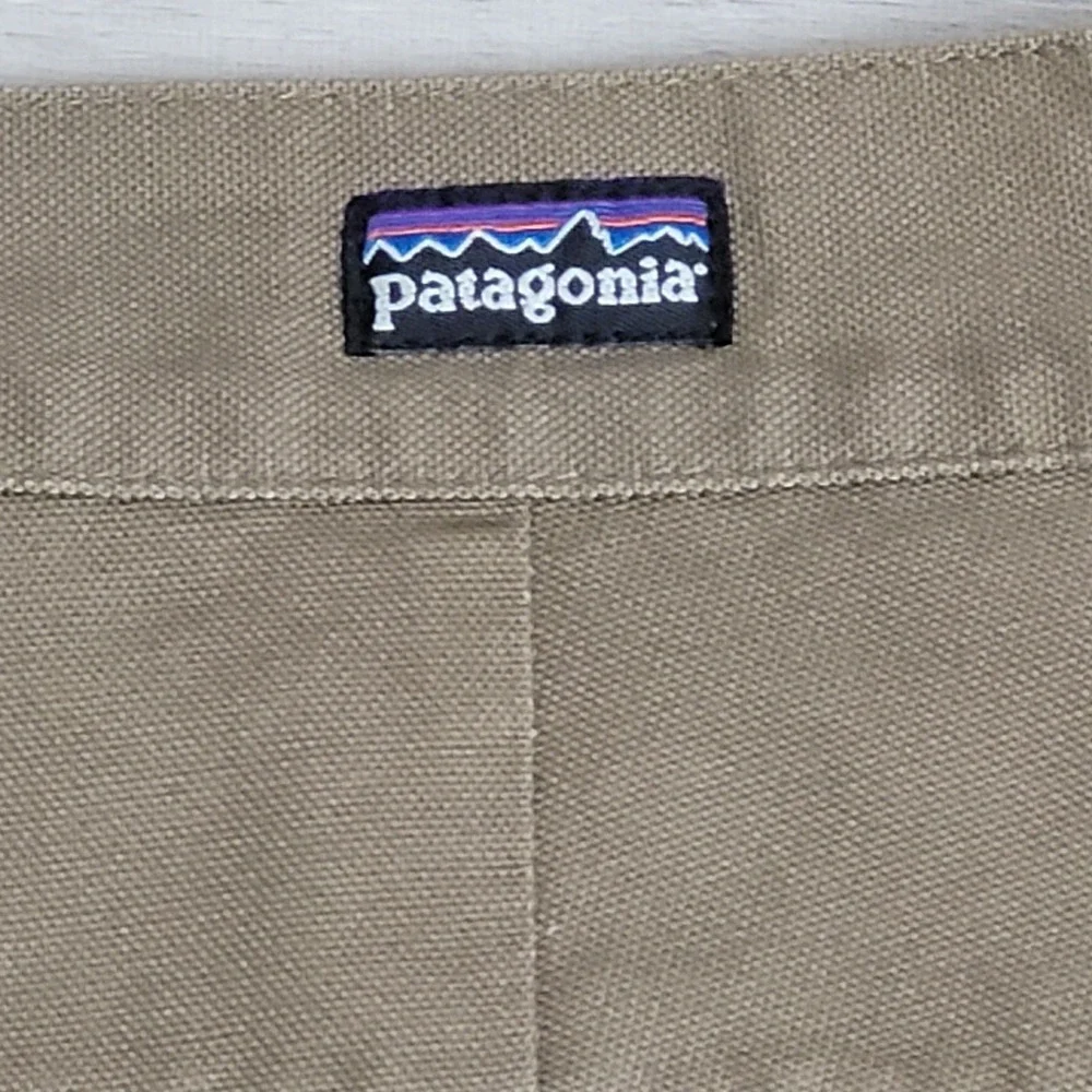 Patagonia Pants Mens 33x34 Khaki Organic Cotton Chino Straight Leg Preppy - Picture 14 of 16